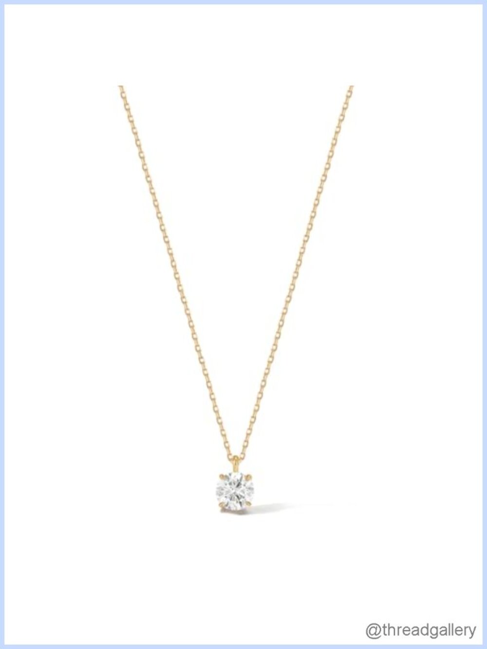 AGVANA 0.8 Carat Lab Grown Diamond Solitaire Pendant Necklace 14K Solid Gold